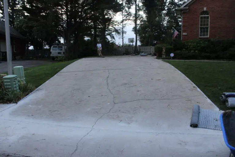 before resin driveway