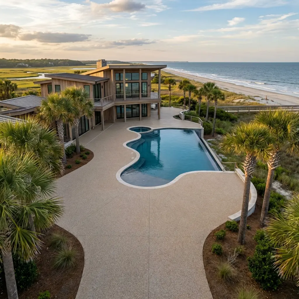 resin bound pool deck surface